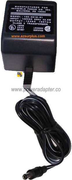 Invisible Fence 100-0018-01 AC ADAPTER 12VAC 1.667A Class 2 POWE - Click Image to Close